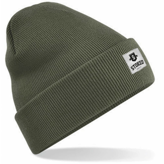 Original Cuffed Shield Beanie Olive Green