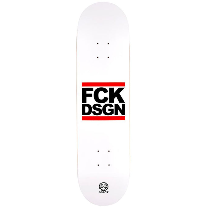 FCK DSGN White/Black 8.125" Skateboard Deck