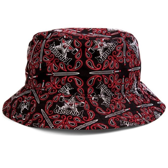 Bandana Bucket Hat Black/ Red