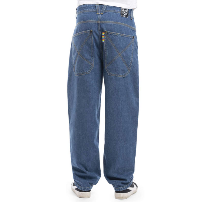 X-Tra Baggy Denim Washed Blue Jeans