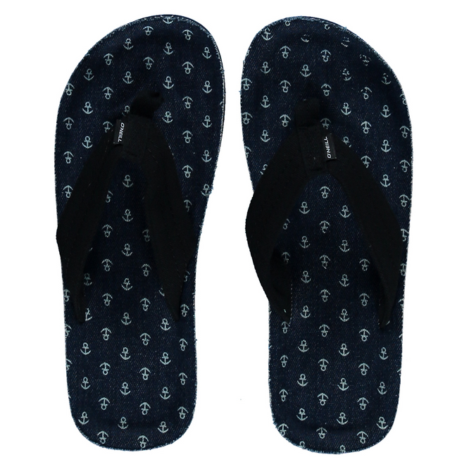 FM Chad Pattern Flip Flop Blue AOP