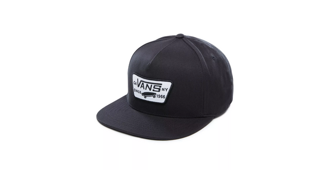 Full Patch Snapback Cap True Black