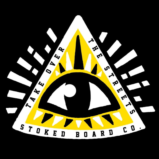 Stoked Illuminati Eye Yellow Black Griptape