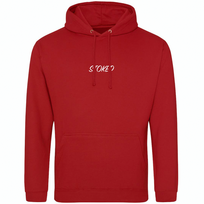 Lightweight Script Hoodie Brick Red