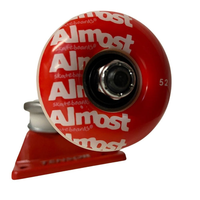 Almost Repeat Truck And Wheel Combo Raw/Red 5.25" Skateboard Trucks