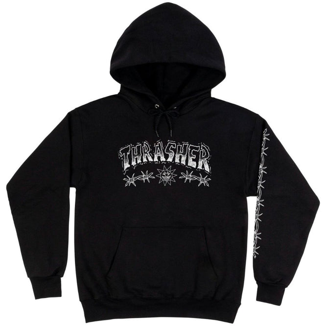 Barbed Wire Hoodie Black