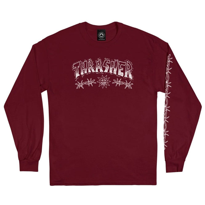 Barbed Wire Longsleeve Maroon