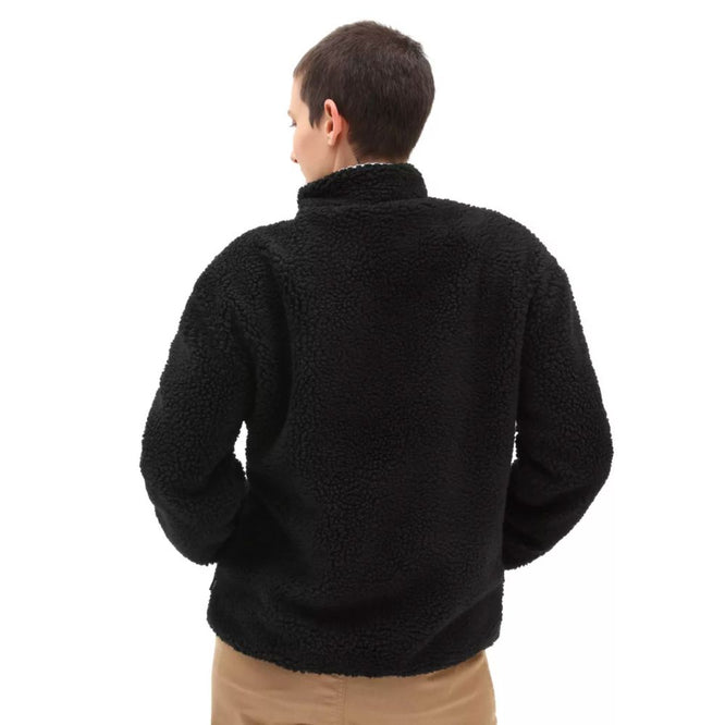 Womens Griffen Sherpa Zip Sweater Black