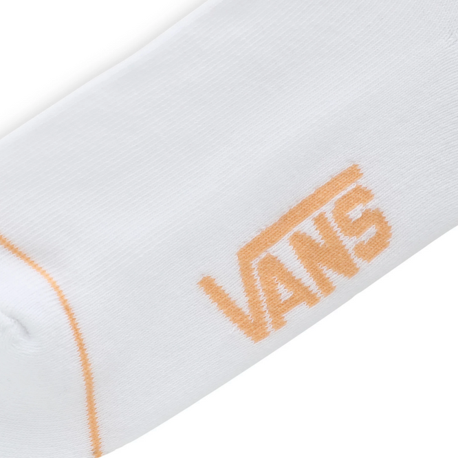 Womens Peek A Check Crew Socks White/Coral Sands
