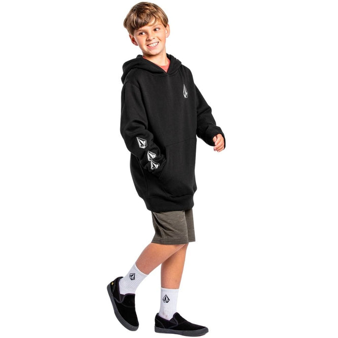 Kids Iconic Stone Hoodie Black